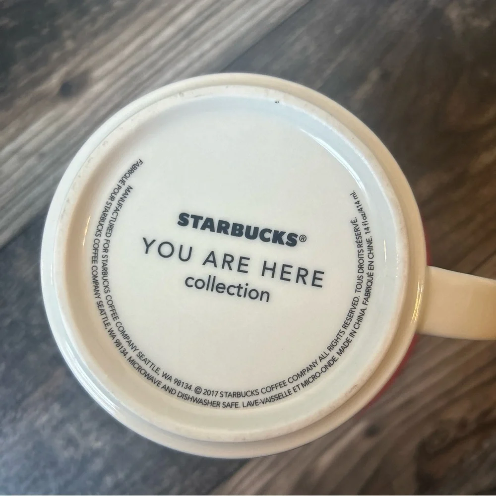 Starbucks Souvenir Mug Virginia 2017 Red White Blue 14oz You Are Here Collect.